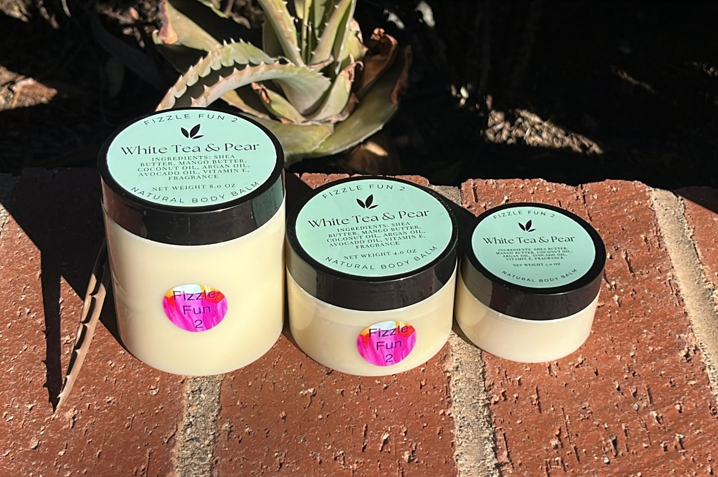 Set of 3 White Tea & Pear body Balms