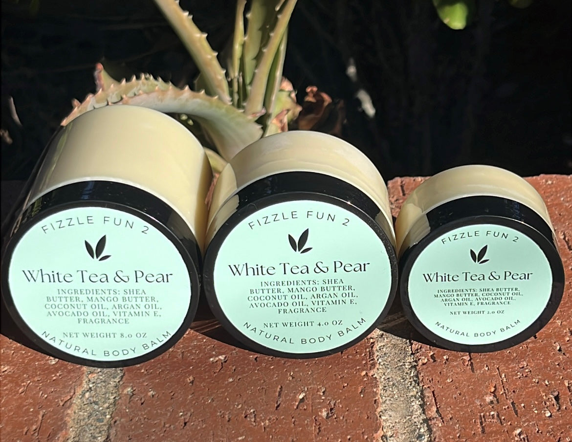 Set of 3 White Tea & Pear body Balms