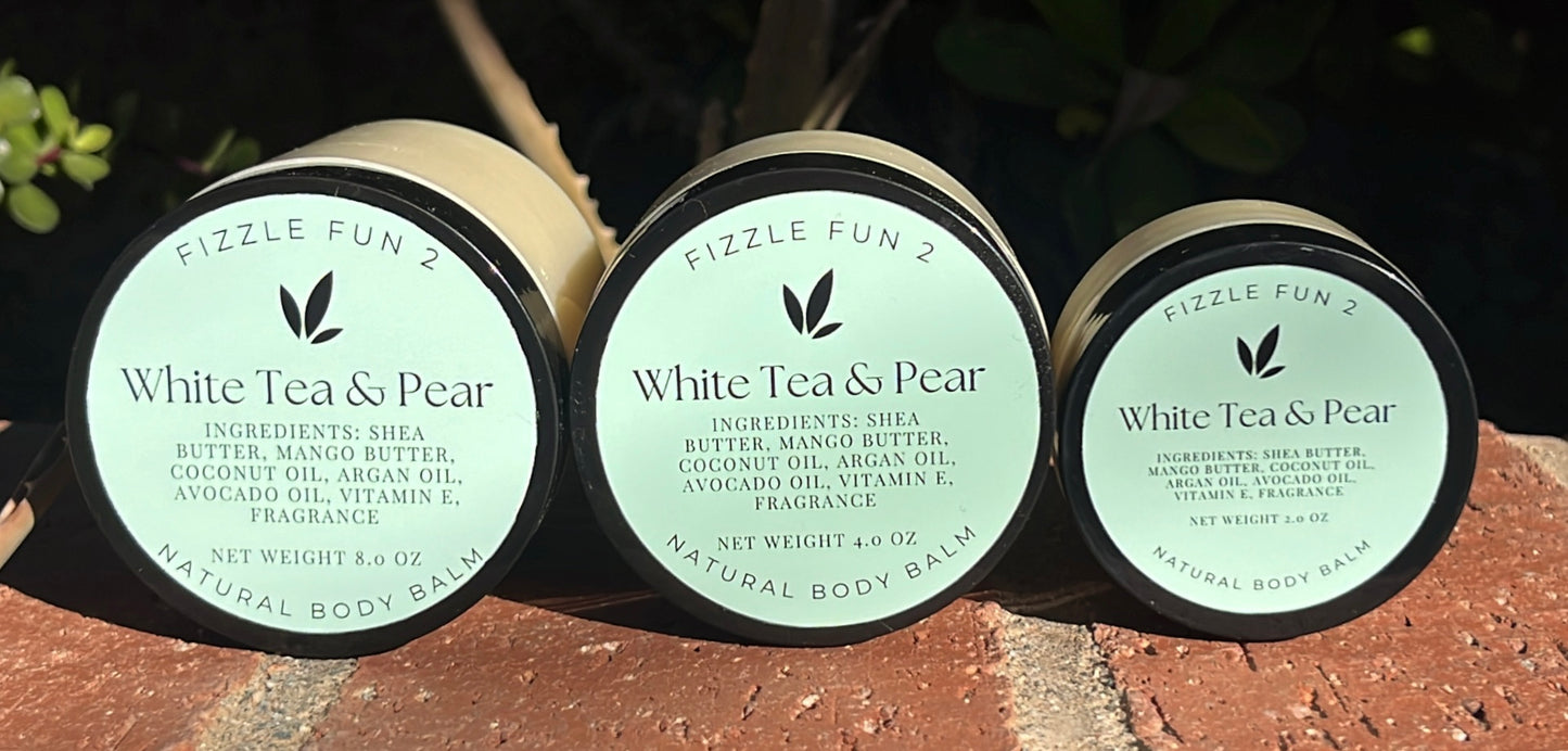 Set of 3 White Tea & Pear body Balms