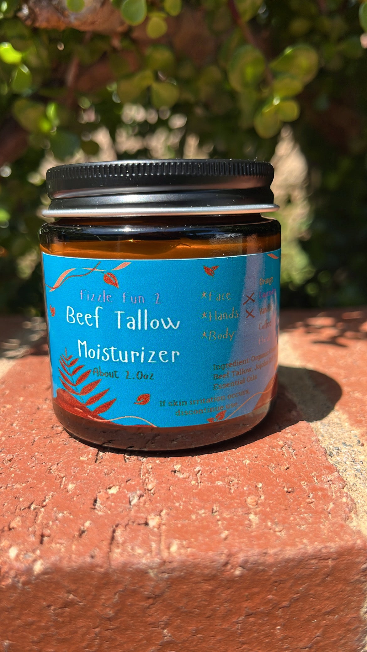 *Unavailable due to heat* Beef Tallow Moisturizer Lavender Vanilla 2oz
