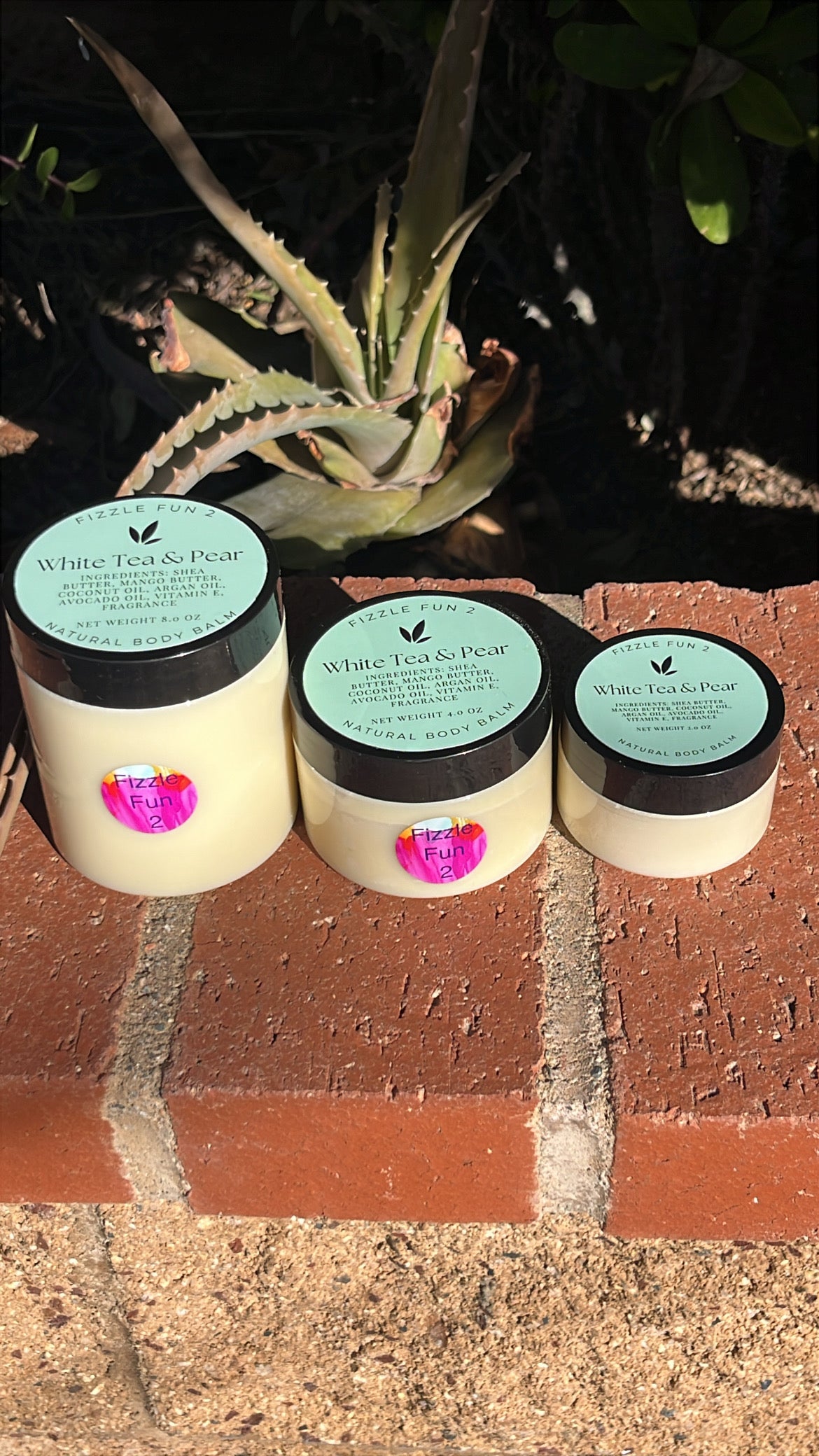 Set of 3 White Tea & Pear body Balms